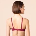 Amazon Essentials Women's Demi Cup Cotton Bra, Pack of 2, Chocolate/Red, 38A - Image 3