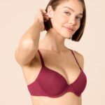 Amazon Essentials Women's Demi Cup Cotton Bra, Pack of 2, Chocolate/Red, 38A - Image 4