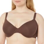 Amazon Essentials Women's Demi Cup Cotton Bra, Pack of 2, Chocolate/Red, 38A - Image 6