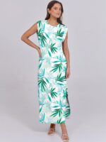 ANRABESS Summer Dress for Women 2025 Maxi Sundresses Casual Cap Sleeve Crew Neck Loose Split Beach Travel Vacation Outfits - Image 4
