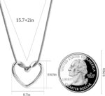 Heart Pendant Necklace – Classic Silver Heart Necklace with Minimalist Design, Dainty Love Jewelry for Women, Everyday Simple Necklace for Gift - Image 4