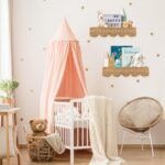 Nursery Book Shelves Set of 2 - Artisanal Natural Rattan Scalloped Book Shelf for Kids Rooms 15.8" W, Cute Wicker Nursery Bookshelf Wall Mounted, Handwoven Floating Kids Bookshelf, Baby Boho Decor - Image 8