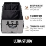 GORILLA GRIP Large Capacity Sturdy Trunk Storage Organizer, Slip and Water Resistant Collapsible Organization Container for Car Sedan or SUV, Multi Compartment Box Vehicle Accessories, Gray - Image 6