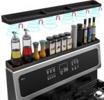 30 Inch Silicone Stove Top Shelf Magnetic for Kitchen Gadgets, Soft Flexible Strong Magnetic Heat Resistant Spice Rack Kitchen Organizer for Over Stove - Image 2