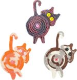 3PCS Drink Coaster, Cute Woven Coasters for Drinks, Ideal Cat Themed Gifts for Desk Accessories, Cat Coffee Coasters for Home, Desk Decor Tabletop Protection Suitable for All Kinds of Cups - Image 2
