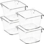 4 Pack Drawer Organizer - 3" X 3" Clear Acrylic Storage Bins with Non-Slip Pads, Versatile Desk Tray for Makeup, Jewelry, Kitchen, Bathroom, and Office Organization - Image 2
