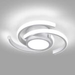 ADISUN LED Modern Ceiling Light,6000K Semi Flush Mount Ceiling Light Fixture, Small Ceiling Lamp for Living Room Bedroom Bathroom Kitchen(D11 in*H2.9 in; 33W) - Image 2