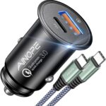 AINOPE 67.5W Car Charger USB C Fast Charge for iPhone 17 Pro, PD 45W USB C Car Charger Fast Charging【Mini & Metal】 Cigarette Lighter Adapter for iPhone 17 Pro Max 16 15 Air Samsung S25 - Image 2