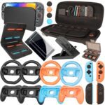 Accessories for Switch 2 - Family Bundle for Nintendo Switch 2,Carry Case,Portable Joy Con Charger,4 Pack Steering Wheels and Hand Grips,Dockable Case Kit,Stand and More - Image 2