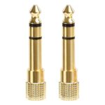 Amazon Basics Gold Plated 6.35mm 1/4 Male to 3.5mm 1/8 Female audio Stereo Headphone Adapter - 2-Pack - Image 2