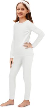 Arshiner Thermal Underwear for Kids Long Johns Girls Base Layer Top and Bottom Set - Image 2