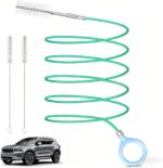 Auto Sun Roof Drain Cleaning Tool,120in Flexible Pipe Brush with 2Pcs Tube Cleaning Brushes for Automotive Sunroofs and Windshield Wiper Drain Holes (Green 120in) - Image 2
