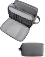 BAGSMART Toiletry Bag for Men, Travel Toiletry Organizer Dopp Kit Water-resistant Shaving Bag for Toiletries Accessories, Door Room Essentials,Grey-large - Image 2