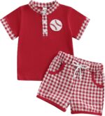 BemeyourBBs Baby Boy Summer Clothes Funny Letter T Shirt Elastic Waist Pockets Shorts Set 2 Piece Outfit - Image 2