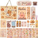 Capybara Stationery Gift Set with Box - Journaling & Study Gift Basket for Christmas Birthday Capybara Lover Party Supplies Pinata Fillers Goodie Bags Stuffers School Office Kids Present (Style2) - Image 2
