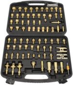 Car Air Conditioning Leak Detector 77pcs Automotive Air Conditioning Leak Test Kit Brass Ac Leak Detection Tools Connector Repair Kit for Car Auto AC - Image 2