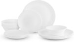 Cello Regal Dinnerware Set of 18 pieces, Service for 6, Chip & Scratch Resistant, Lightweight Round Plates and Bowls Set, Microwave & Dishwasher safe, Opalware Dinner Set, Plain - Image 2