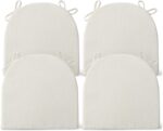 Chair Cushions for Dining Chairs Set of 4, Non-Slip Kitchen Chair Pads with Ties, High-Resilience Foam Seat Cushions, Removable Washable Cover, Beige - Image 2