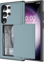 Compatible with Galaxy S25 Ultra Case Wallet with Credit Card Holder Shockproof Hard PC TPU S25 Ultra Phone Case Slide Flip Protective Cover for Samsung Galaxy S25 Ultra (Blue) - Image 2