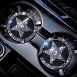Crystal Rhinestone Car Cup Holder Insert Coaster Bling 2 Pack 2.75 Inch White Car Interior Accessories for Women and Girls - Image 2