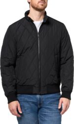 DOCKERS mens Diamond Quilted Stand Collar Bomber - Image 2