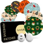 Dexcom G7 & Stelo Adhesive Patches Christmas, Amolyfe 20-Pack Over Patches Waterproof Bump-Proof with 2 Hard Caps and Tin Case, Breathable Medical Overpatch, 10-Day CGM Protection (Holiday) - Image 2