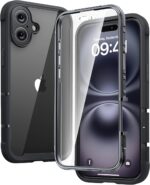 Diaclara Designed for iPhone 16 Case, Full Body Rugged Case with Built-in Touch Sensitive Anti-Scratch Screen Protector, with Camera Protection for iPhone 16 6.1" (Black) - Image 2