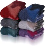 EBMORE Kids Merino Wool Socks for Toddlers Boys Girls Warm Thermal Winter Thick Hiking Heavy Cozy Crew Boot Socks 6 Pairs - Image 2