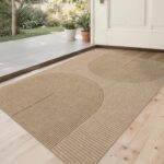 Easy Jute Rug 2x3: Indoor Outdoor Natural Boho Front Door Mat Non Slip - Farmhouse Neutral Contemporary Small Carpet for Entryway Kitchen Bathroom Bedroom Washable - Image 2