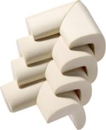 Edge Corner Protector Baby Proofing, Hefty-Fit Heavy-Duty Soft NBR Rubber Foam, Furniture Fireplace Safety Bumper Guard, Off-White - Image 2