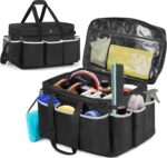 Extra-Large Detailing Bag with Waterproof EVA Hard Bottom, Auto Detail Supplies Organizer for Polisher, Bottles & Detailing Kit, Car Care Tools Tote with Lid & Shoulder Strap, Patent Design - Image 2