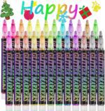 Glitter Marker Pens Shimmer Sparkle Paint Markers, Tween Teen Girl Gifts Trendy Stuff Crafts Art Supplies for Kids Ages 4 6 8 9 10 12 14 16 Year Old Glitter Art Marker for Kids Adults Crafts Supplies - Image 2