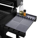 Griddle Mat Barbeque Grill Accessories Tools for Blackstone, Side Shelf Mat Grill Pad for Outdoor Grill Kitchen Counter Spatula Silicone Mat with Drip Pad for Kitchen, Cooking, Countertop (Grey) - Image 2