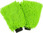 HOMEXCEL Car Wash Mitt, 2PK Chenille Microfiber Wash Mitt, Scratch-Free & Lint-Free, Rich Foam, Highly Absorbent, Double Sided, Perfect for Car Washing and Detailing, 10.2" x 6.7 ", Green - Image 2