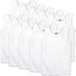 HonestBaby Infant and Toddler 100% Organic Cotton Sleeveless Muscle T-Shirts, Multipack - Image 2