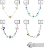 Italian Charms Only Silver Charm 8Pcs and Tools,Cherry Dog Heart Crystal 9mm Italian Modular Charm Bracelet Link Handmade DIY Module Jewelry Gifts - Image 2