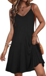 JOELLYUS Womens Spaghetti Strap Dress Summer Dresses Beach Cover Ups Casual Sundresses with Pockets - Image 2