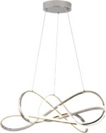 LED Pendant Lights Modern DIY Chrome Plated Dimmable Chandelier Adjustable Hanging Pendant Lamp Fixtures for Dining Living Room Kitchen Room Bar With RC (Chrome Plated, Dia25.6-30xH7.9 Inch) - Image 2