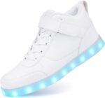 LED Unisex Light Up Shoes High Top Luminous Flashing USB Charging Lace Up Couples Sneakers for Women Men - Image 2