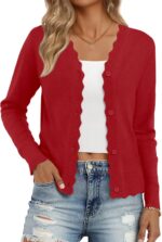 LILLUSORY Womens Cardigan Sweaters Long Sleeve Casual Lightweight Button Down V-Neck Fall Clothes 2025 - Image 2