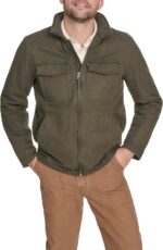 Levi's mens Stand Collar Cotton Military Jacket With Hidden Hood - Image 2