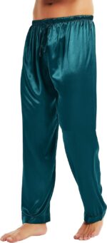 Lonxu Mens Satin Pyjamas Pants Sleep Bottoms Lounge Pants S~4XL - Image 2