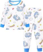 Mikrdoo Baby Girls Pajamas Set 2-Piece Long Sleeve Cotton Stretch Soft Snug Fit Sleepwear for Kids 12Months-7Years - Image 2