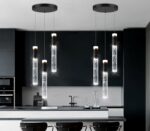 Mini Chandelier for Kitchen Island Modern Crystal Pendant Lighting LED Dining Room Hanging Lights Cylinder Drop Lights Ceiling Lighting Fixture Kitchen Sink Bedroom Bathroom 2700K 6000K - Image 2