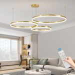 Modern Design Dimmable Desk Linear Pendant Light, with Remote Control Dimmable 3 Color Mode & Brightness Ceiling Lamp, Anti-Flicker Dining Light Fixture for Kitchen - Image 2