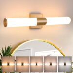 Modern Wall Sconce 22 Ihch Gold Bathroom Sconces LED Wall Lighting Fixtures with Acrylic Shade Hardwired Long Vanity Lights Over Mirror for Bedroom Living Room Hallway - Image 2