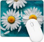 Mouse Pad Daisies Floating in Turquoise Water Computer Mousepad Washable Non-Slip Rubber Base Mouse Mat,Laptop Desk Accessories Decoration 9.5 Inches x 7.9 Inches - Image 2