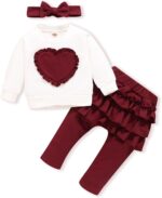 NZRVAWS Toddler Baby Girl Clothes Infant Print Colorful Ruffle Outfits Fall winter Top Ripped Jeans Pant Set Clothing 6M-5T - Image 2