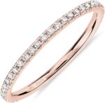 PAVOI 14K Gold Plated Solid 925 Sterling Silver CZ Simulated Diamond Stackable Ring Eternity Bands for Women - Image 2