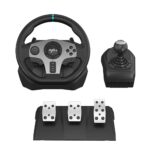 PXN PC Steering Wheel, V9 Universal Usb Car Sim 270/900 Degree Race Steering Wheel with 3-Pedals and Shifter Bundle for PC, Xbox One, Xbox Series X/S, PS4, PS3, Switch (Black) - Image 2